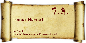 Tompa Marcell névjegykártya